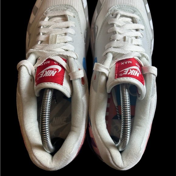 Nike Size Air Max 1 Parra At3057-100 Para Low Cut White Tone Sz 9.5 - Picture 5 of 9